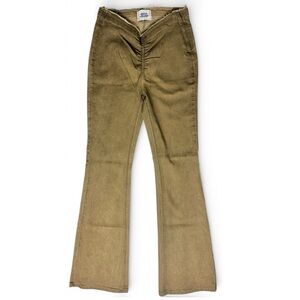 BDG Urban Outfitters Brown Ruched V-Waist Flare Jeans Y2K Boho • Size 30
